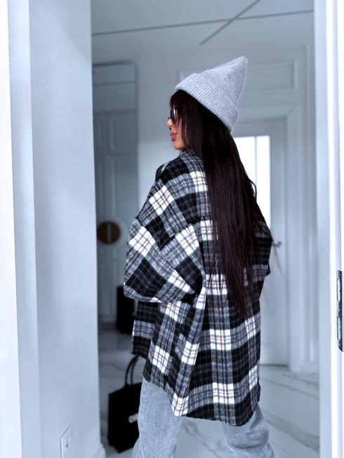 Plaid shirt "RAINY DAY" VMC58 - BLACK